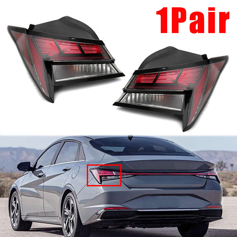 1Pair for Hyundai for Elantra 2021-2023 Outer Rear Tail Lights LED Left+Right