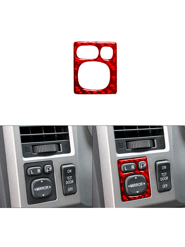 Red Mirror Contral Type B Frame Trim Carbon Fiber for Toyota Tundra 2007-2013