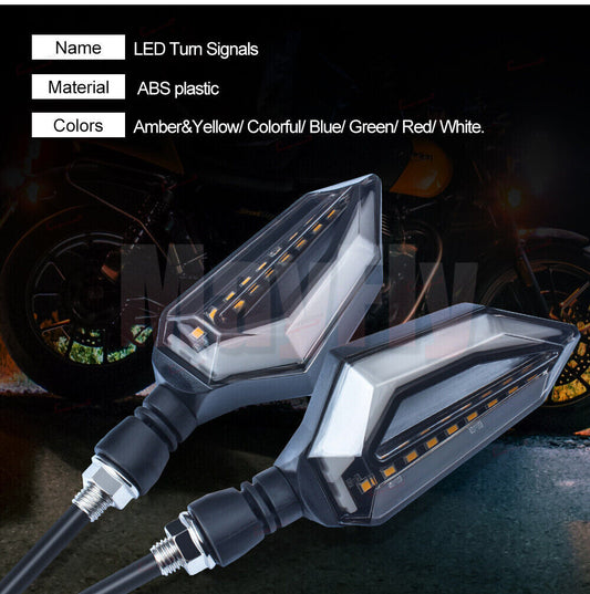 LED Turn Signal Lights Blinker fit For NINJA300/400 ZX6R ZX10R/RR KLE650 ER6N/F