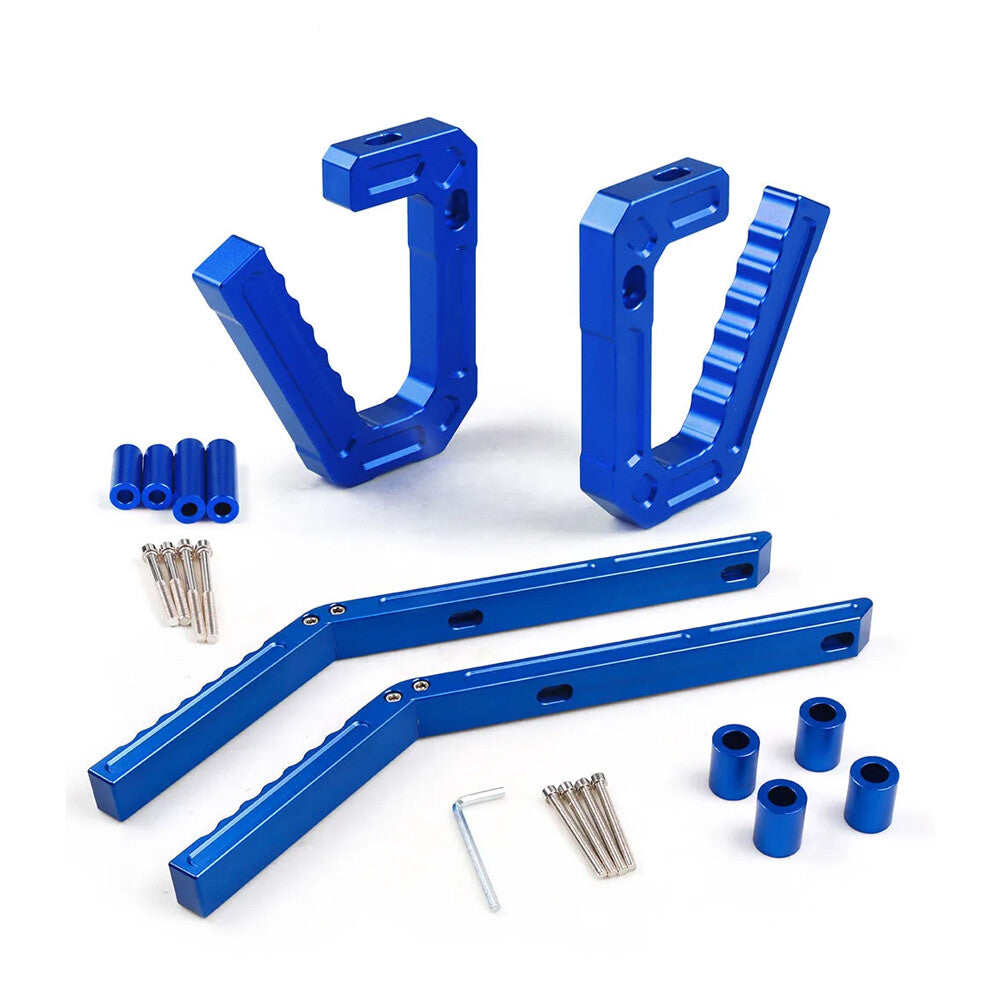 Blue Aluminum Front + Rear Grab Handles Grip Bar for Jeep for Wrangler JK 2007-2018