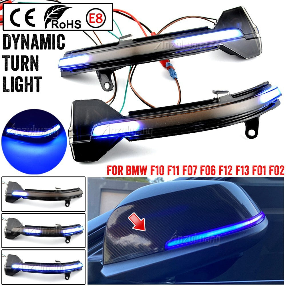 Dynamic LED Wing Mirror Indicator Turn Signal Light for BMW F10 F11 F07 F02 F01