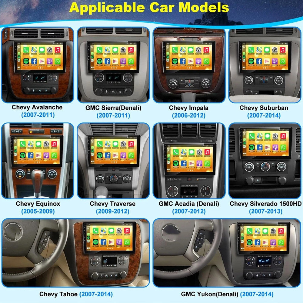 10 for Chevrolet Impala 2006-2012 Android Carplay Car Stereo Radio Screen GPS
