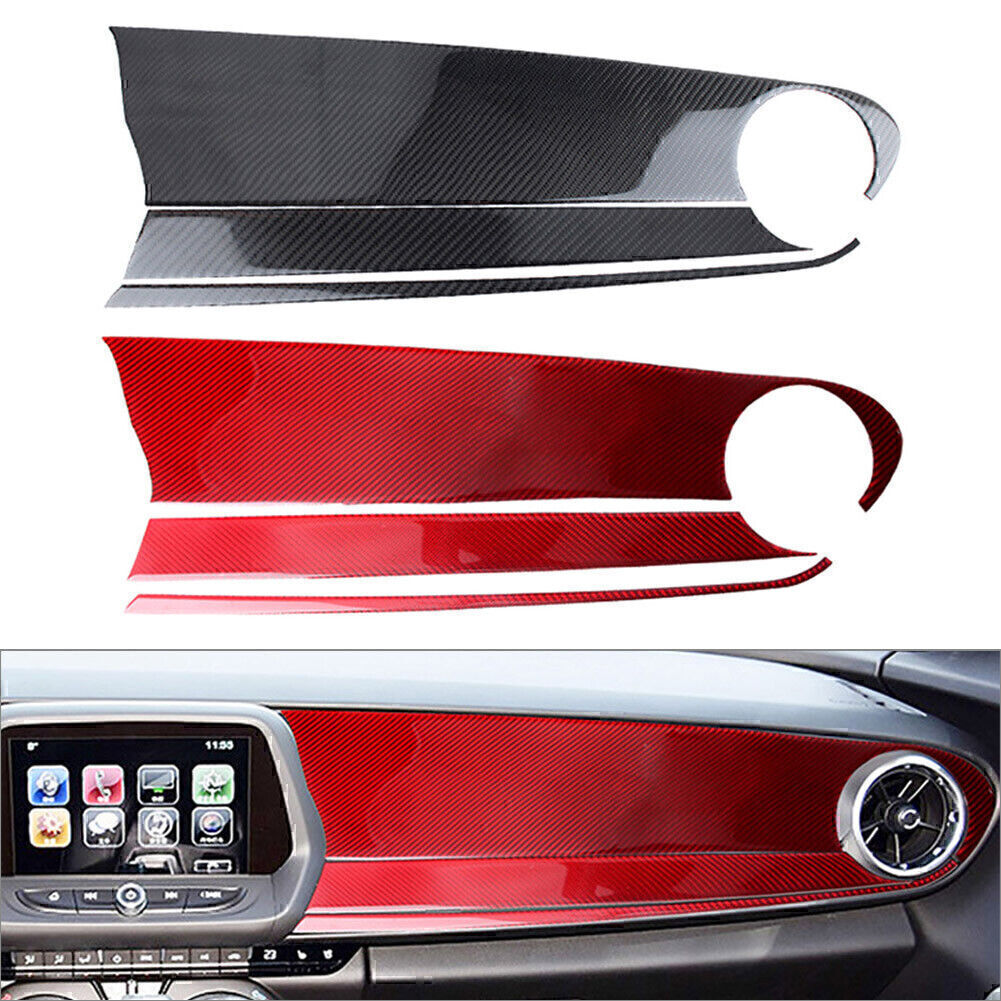 Carbon Fiber Car Copilot Dashboard Panel Trim Fit for Chevrolet Camaro 2016-2020