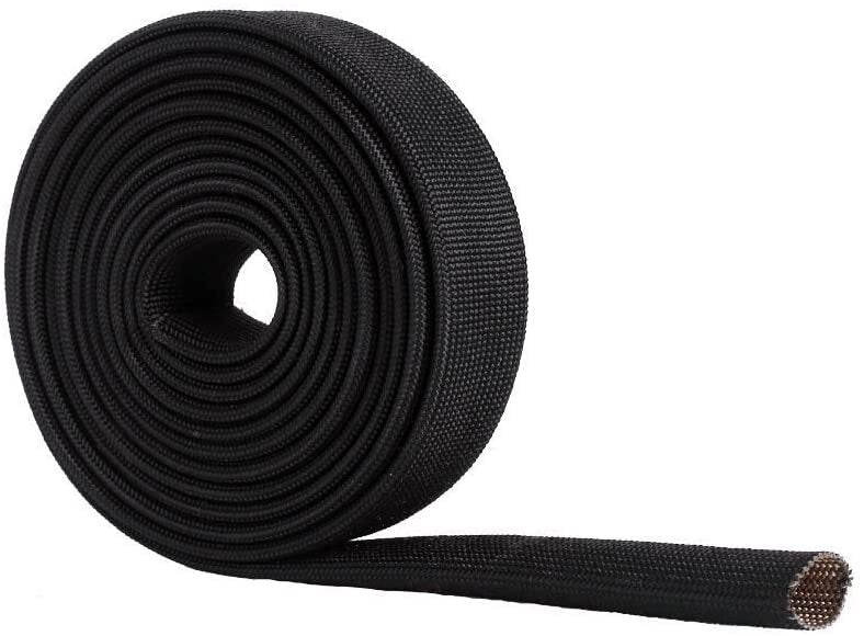 3/4 inch ID x 10 ft Black Adjustable Heating Hose with Fiberglass Wrapped Sheath