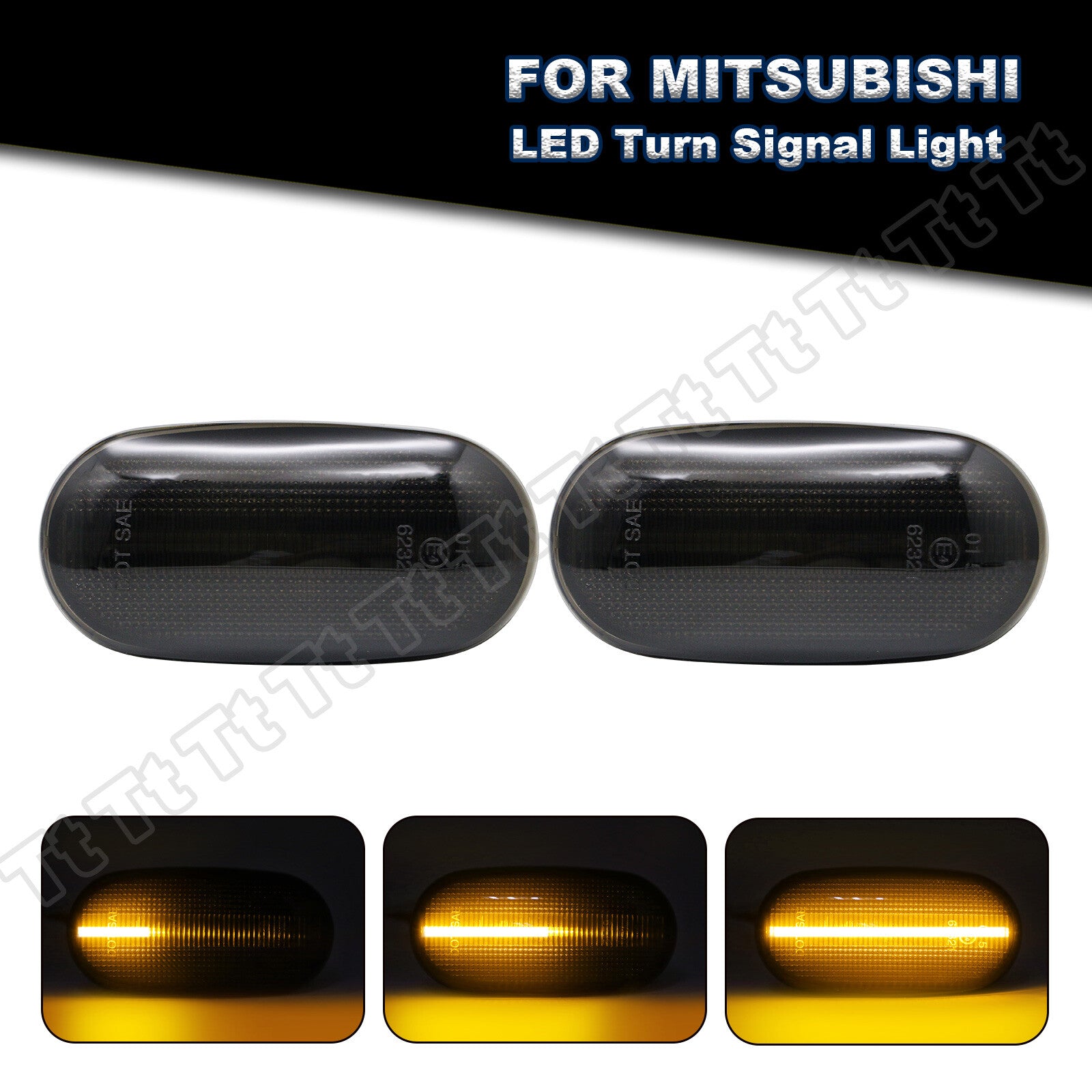 Sequential smoked LED side marker lights for Mitsubishi Triton L200 Pajero Sport