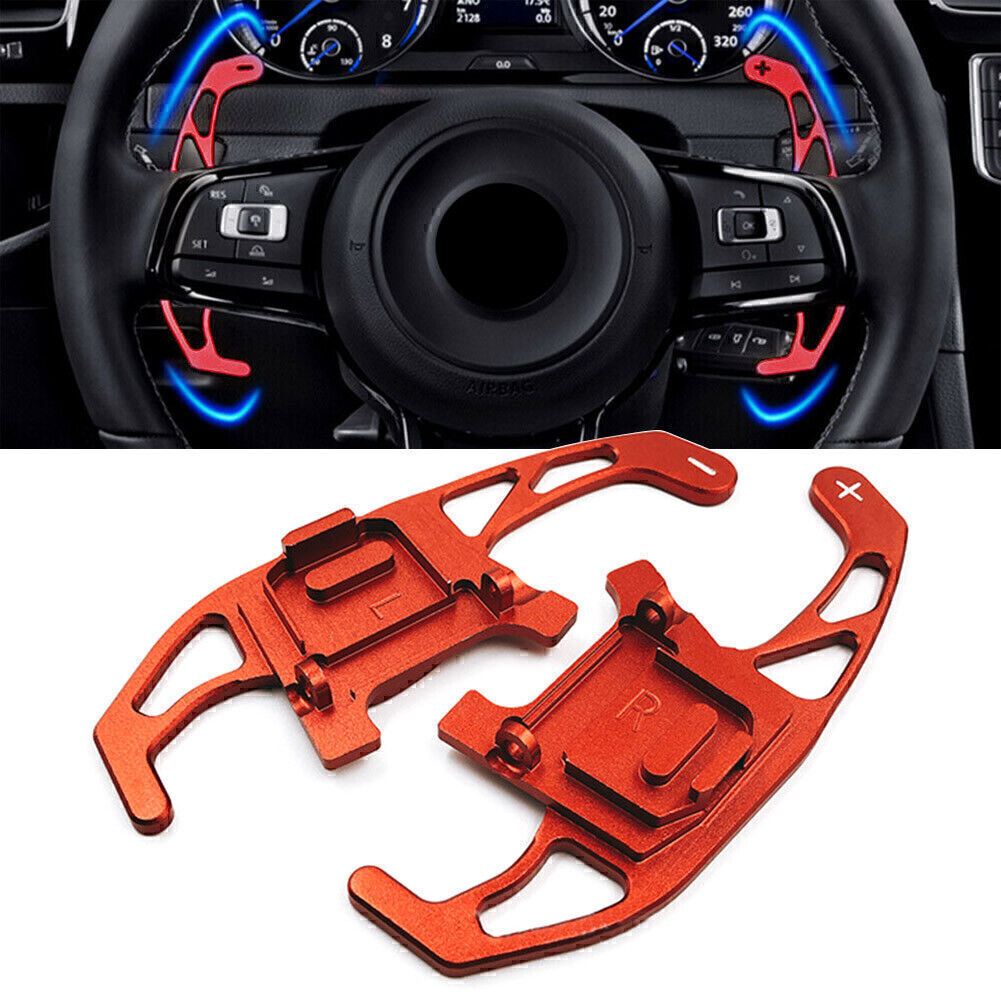 Steering Wheel Shift Shifter Paddles for VW for GOLF R GTD GTE MK7 2013-2018 Red