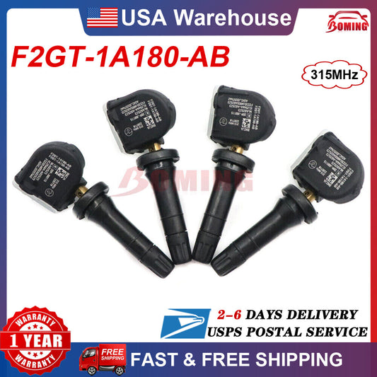 4 new F2GT-1A180-AB tire pressure sensors (TPMS) for Ford for Mustang Edge F-150 (15-19)