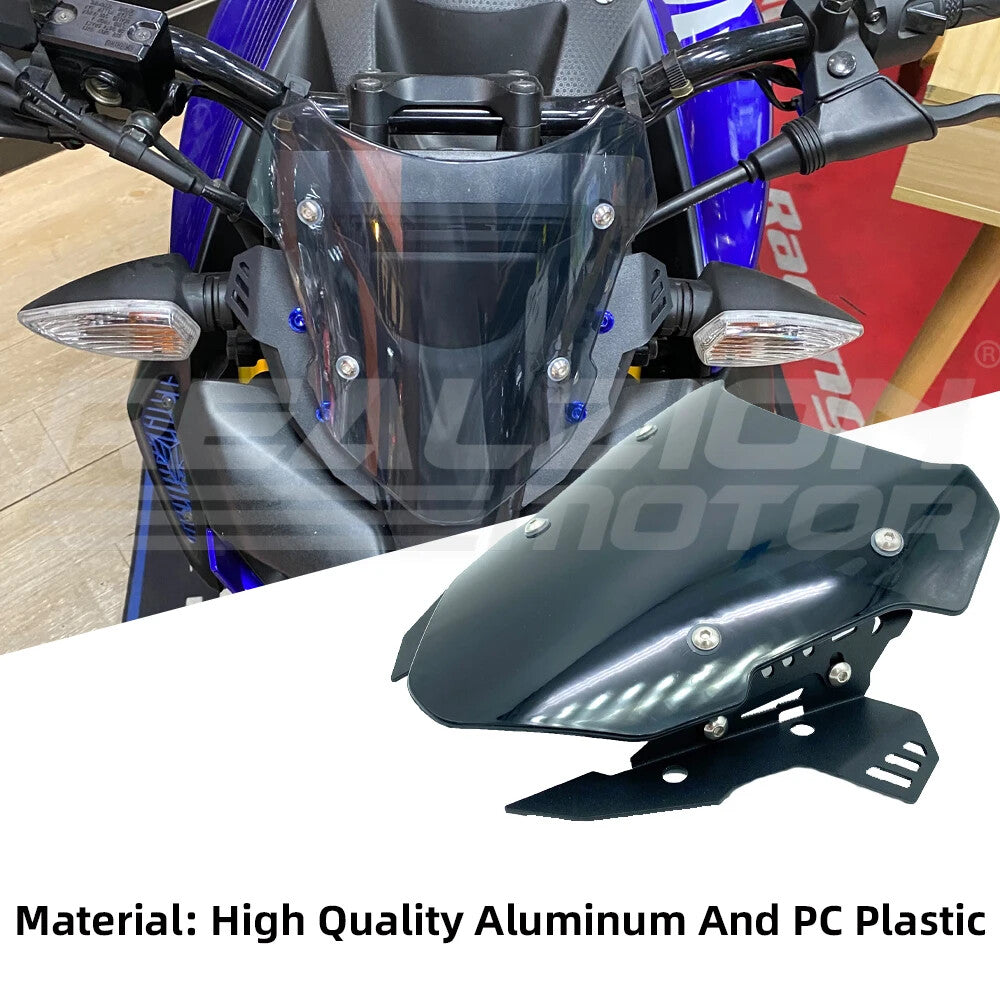 Motorcycle Fairing Windshield Wind Screen Shield Deflector for Yamaha MT15 2018-2021