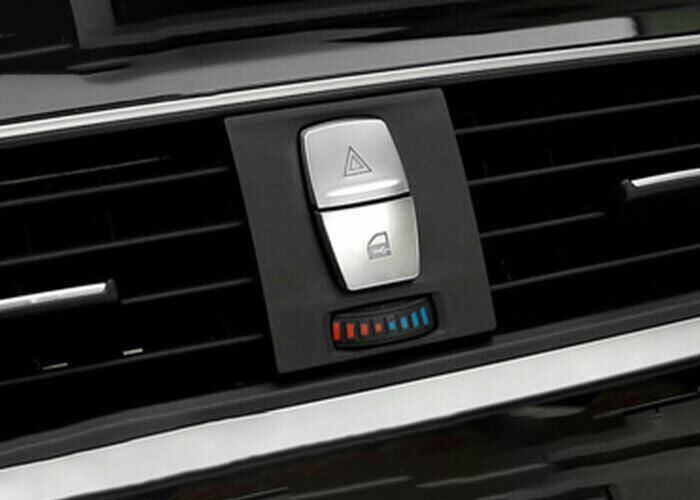 for BMW 3 4 Series GT 2014-18 ABS Silver Warning Light Switch Sticker Cover Trim