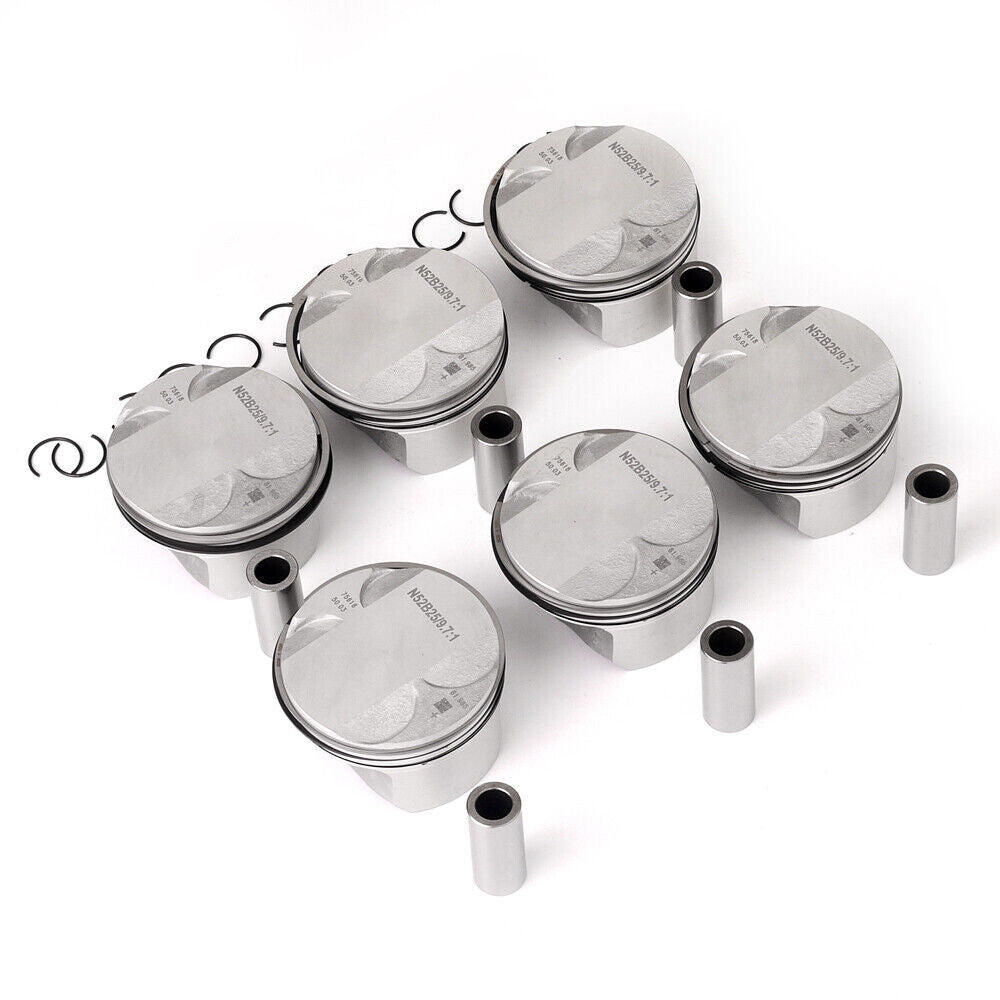 6x Pistons Rings Set STD Low Compression 9.7:1 for BMW E60 E90 325i 523i N52B25