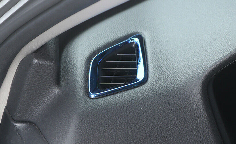 2Pcs for Honda Accord 2018-2022 Blue Titanium Dashboard LR Air Outlet Vent Trim