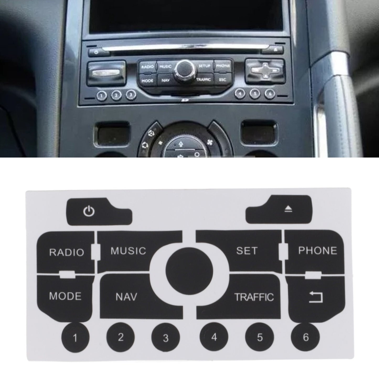 Recovery function with sticker for 308/for 3008 navigation radio