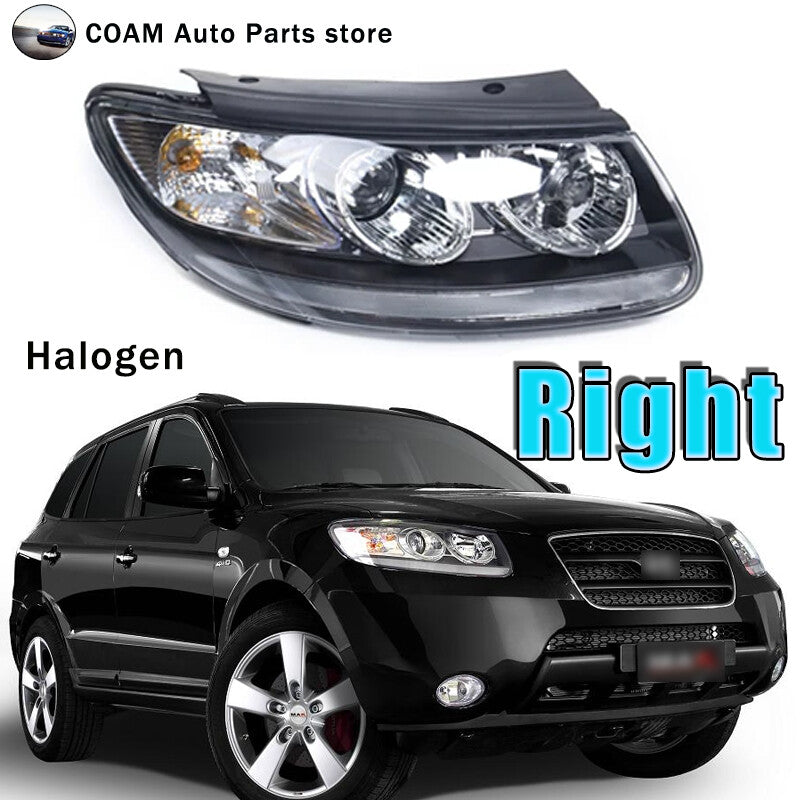Halogen headlights for Hyundai Santa Fe 2007 - 2012 front bumpers