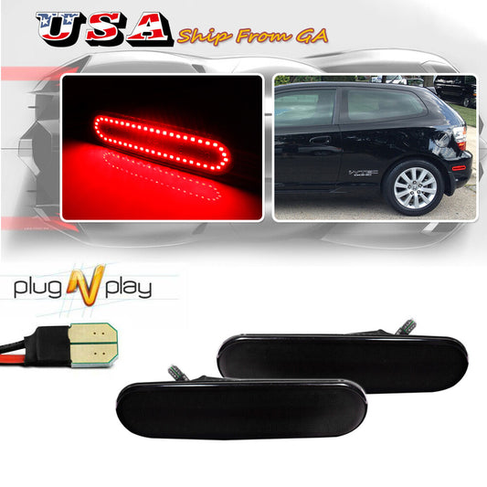 Suitable for 2002-2005 for Honda for Civic Si EP3 3DR Smoke Red LED Rear Fender Side Marker Lights