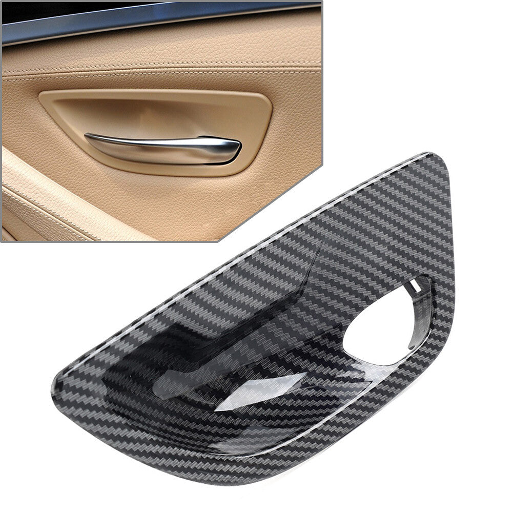Carbon Fiber Style Door Handle Bowl Cover for BMW 5 Series F10 F11 2011-2017