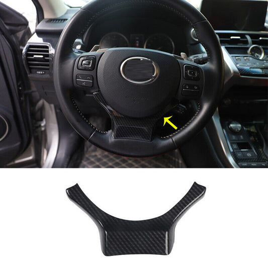 for Lexus NX200t 300h 2015-2021 Carbon Fiber Steering Wheel Sheet Cover Trim 1PC