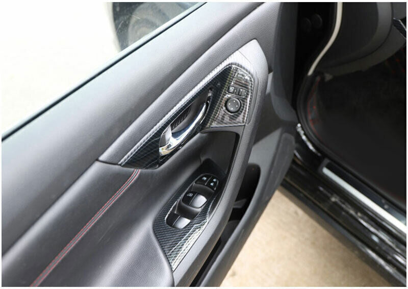 Glass Window Lifting Lock Panel 4X for Nissan Altima Teana 2013-18 Carbon Fiber