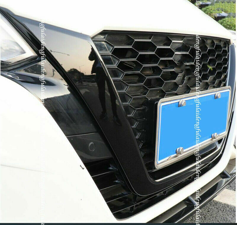 3For for Nissan Altima 2019-2022 Piano black FRONT Bumper Grills Moulding Cover Trim