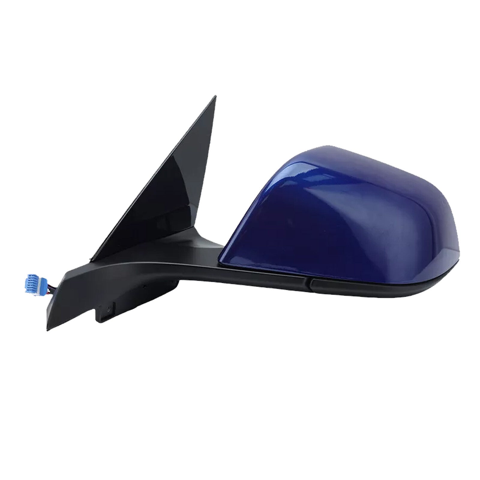 Left driver's side mirror with memory heating, 13-pin design, suitable for Tesla Model 3 M3, 2021-23, Blue.