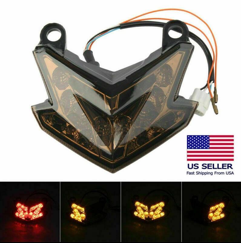 Integrated LED Turn Signal Light Tail Lamp Fit for KAWASAKI Z125 2016-2022 black