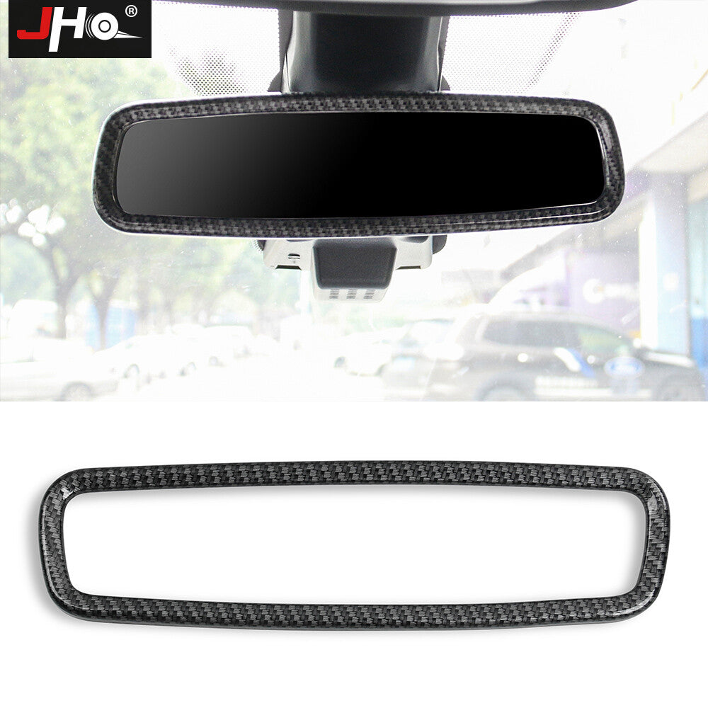 Carbon Fiber Inner Rear View Mirror Cover Decor Trim for 2013-2019 for Ford Explorer