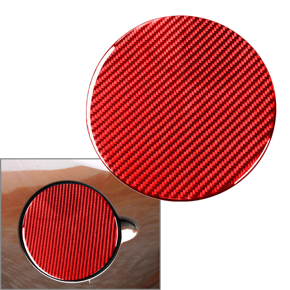 Carbon Fiber Look Red Fuel Tank Panel Cover Trim for Toyota Tundra 2014-2021 15