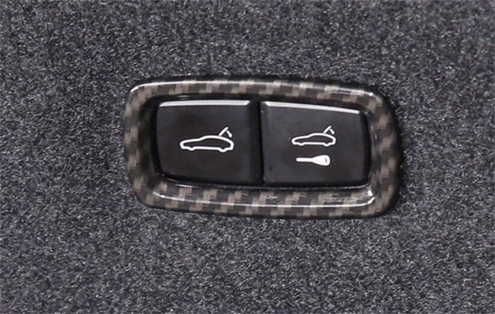 for Porsche Taycan 2019-2022 Inner Tailgate Switch Buttton Trim ABS Carbon Fiber