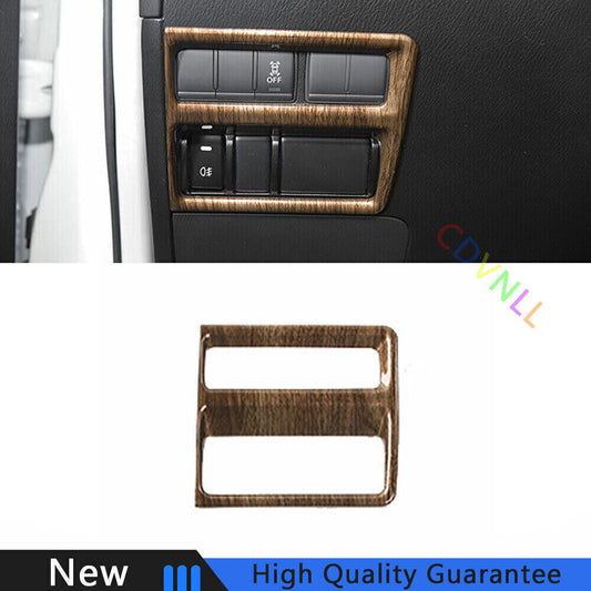 1P for Nissan Armada Y62 2017-20 Wood Grain Headlight Control Button Frame Trim