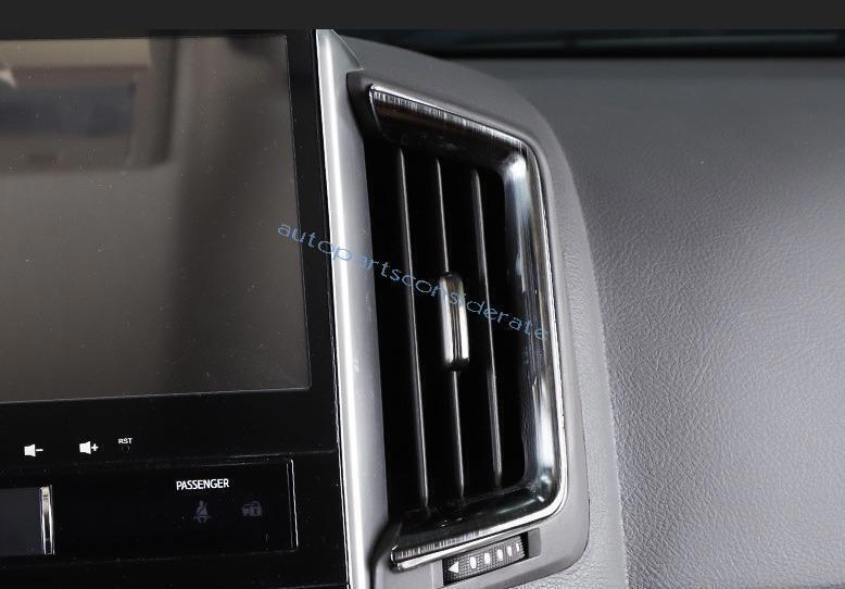 for Toyota for Land Cruiser 2016-2021 Black Middle Console AC LR Air Vent Trim 8PCS