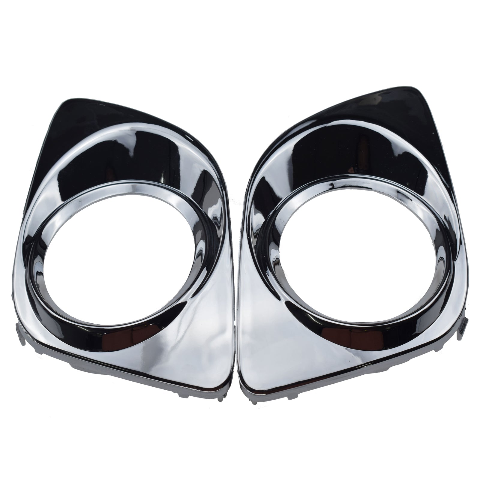 A pair of chrome fog light trim covers, 521270T010, suitable for Toyota Venza.