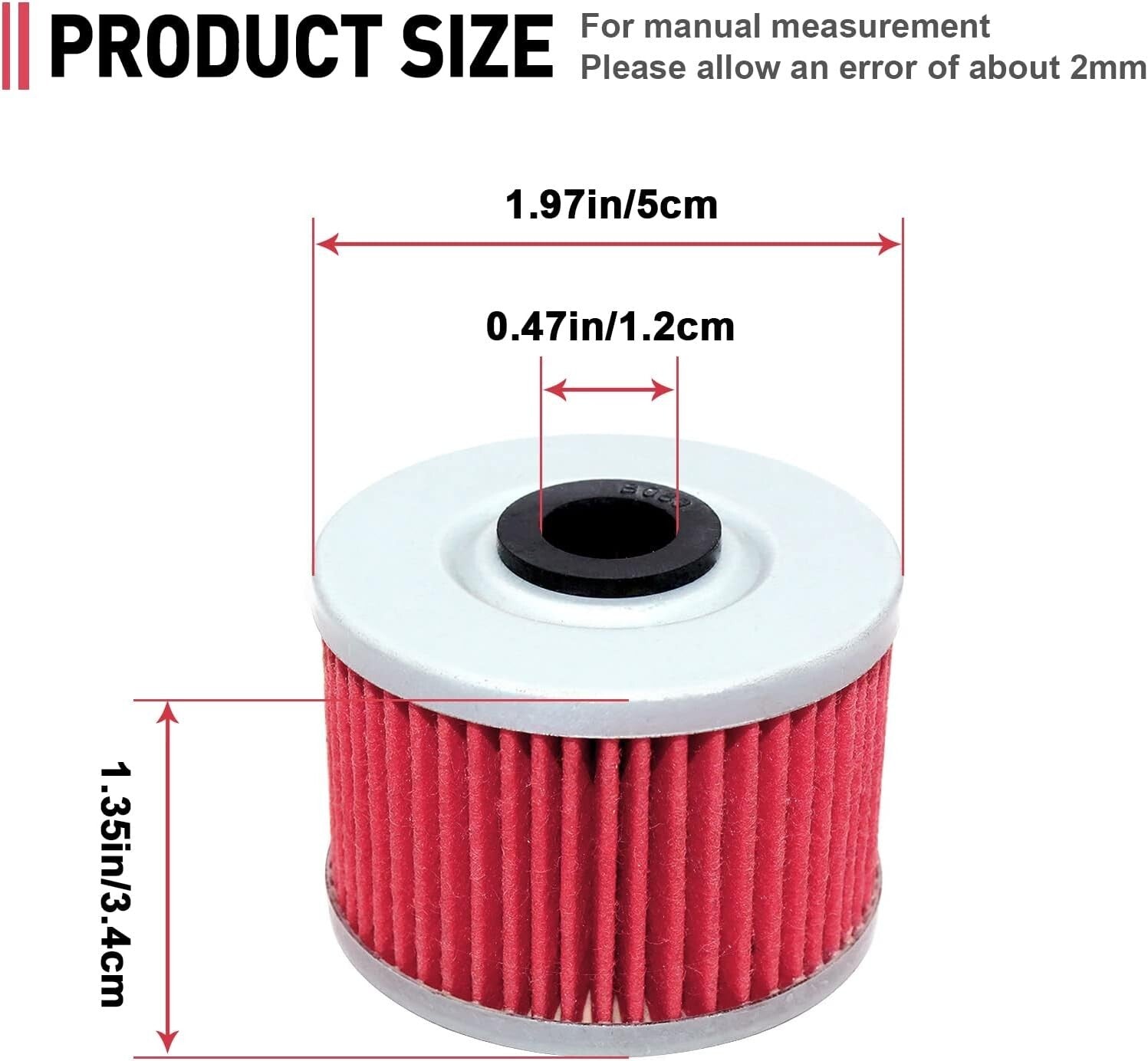 4 Pack Motorcycle Oil Filters for Kawasaki KLX110L 2014-2016 KLX125 D-Tracker