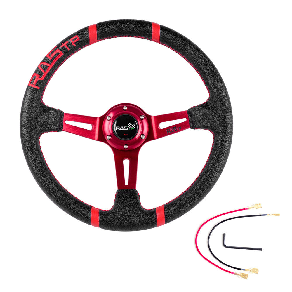 RASTP Deep Dish Drifting Sport Steering Wheel Aluminum Racing 13