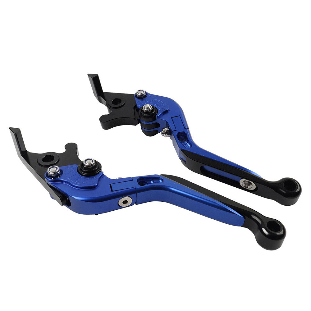 CNC Folding Extendable Brake Clutch Levers for Kawasaki Z1000 ZX9R ZX6R Blue