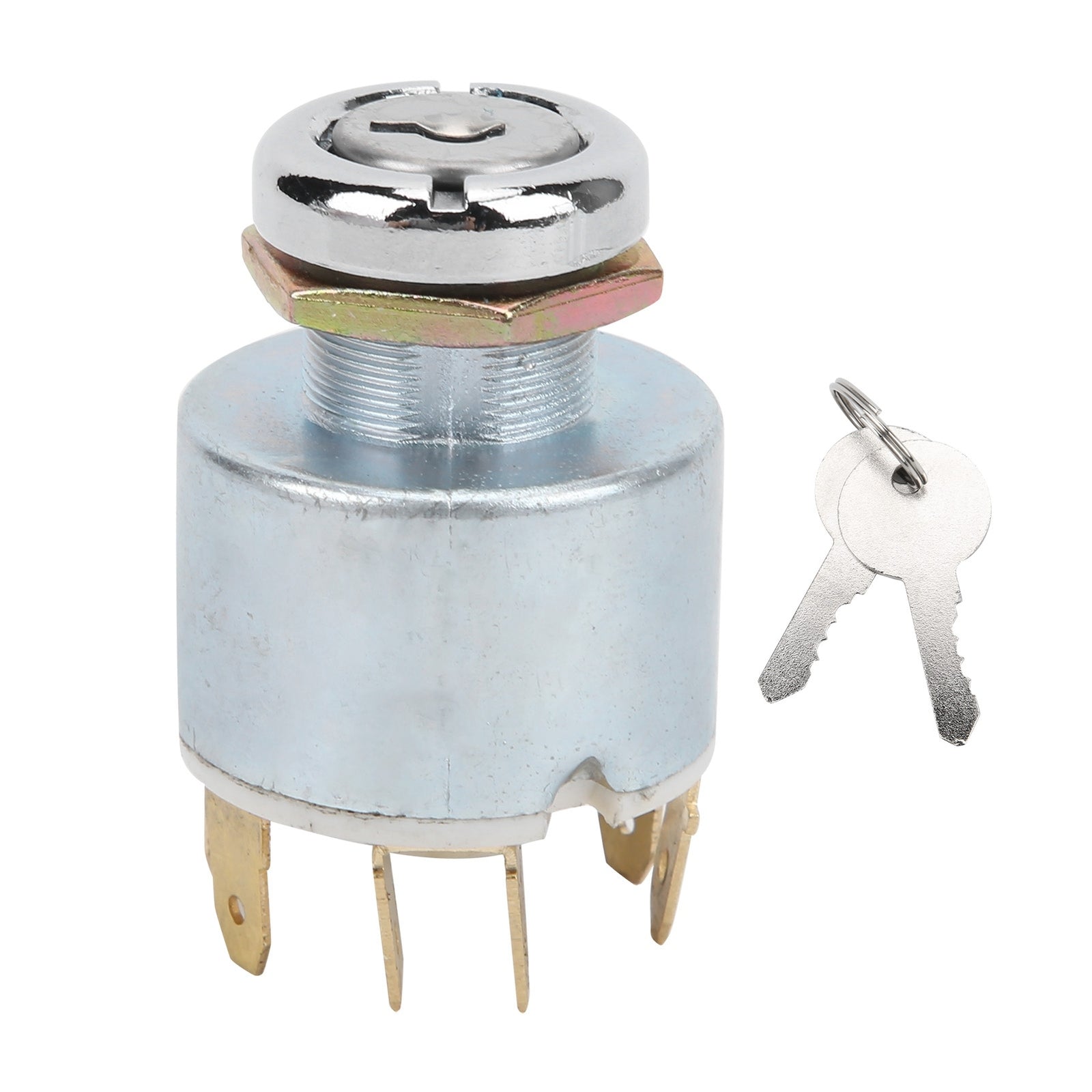 Ignition Switch 12V Ignition Lock Cylinder With 2 Keys For Car For Boat
