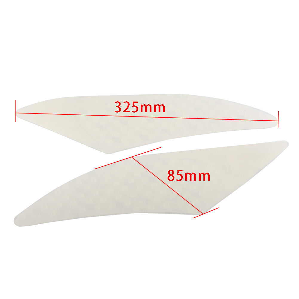 2x White Tank Traction Pad Side Knee Grip Protector for Yamaha YZF R6 2017-18