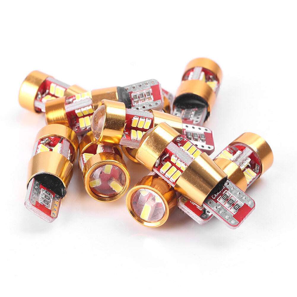 10X LED CANBUS ERROR FREE T10 3014 27SMD Side Wedge Bulbs Lights 6000K White po