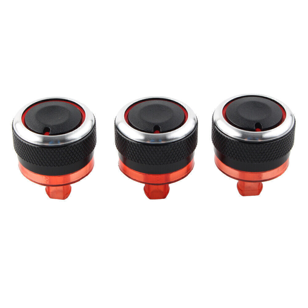 3Pcs Switch Knob Heater Buttons A/C Cover Heat for Peugeot 206 207 C2