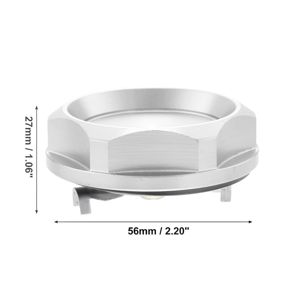 Silver Aluminum Racing Engine Oil Cap Oil Fuel Filler Cover Cap for Mitsubishi