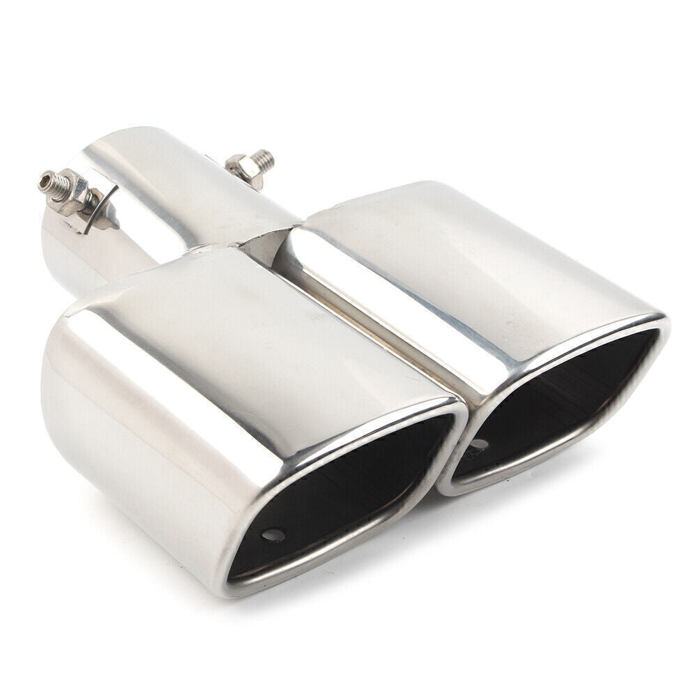 Stainless Steel Rear Exhaust Pipe Tail Muffler Tip Square Accessories Straight