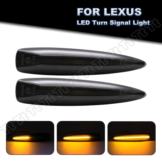 Two sequential LED fender side marker lights for Lexus IS FLS LS460 LX570
