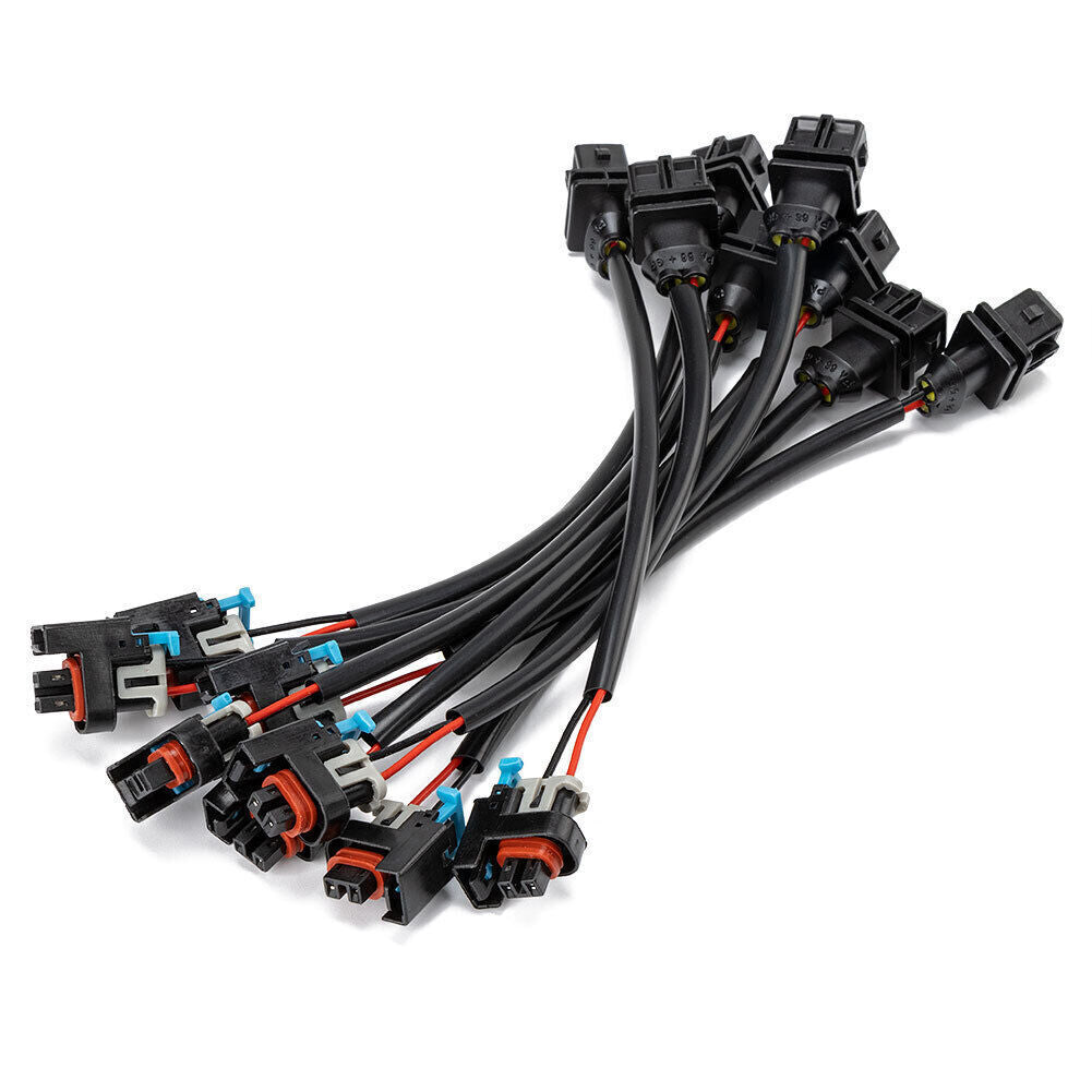 8x For Jetronic EV1 to for Mini Multec 2 Injector Wire Harness Adapter GM LS