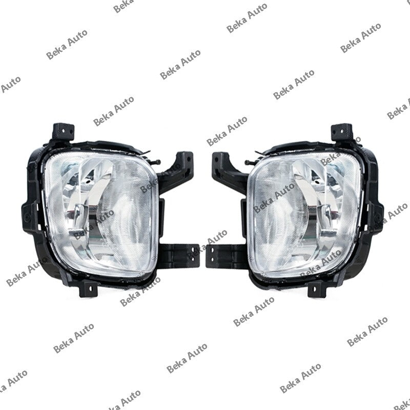 pair of left and right front bumper fog lights for Kia Carens Rondo 2013, 2014, 2015, and 2016 models.