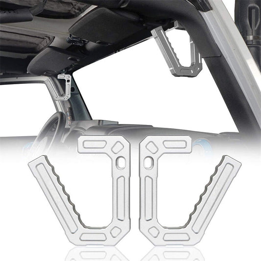Aluminum Front Grab Handles for 2007-2018 for Jeep for Wrangler JK Grab Bar Silver