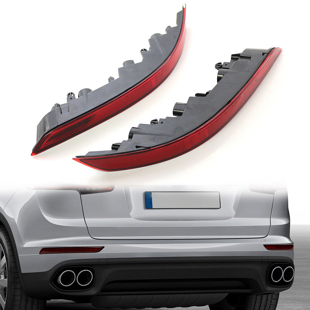 Rear Bumper Fog Light Reflector Left Right Fit for Porsche for Cayenne 2015-2017 2pcs