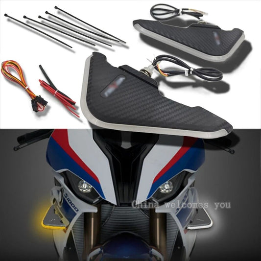 Fit for BMW S1000RR 2019-2022 LED Turn Signal Light Motorcycle Side Wing Dynamic