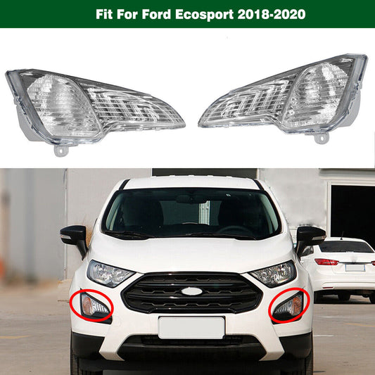 1Pair Clear lens Front driving fog lights lamps for Ford Ecosport 2018-2020 1.5L
