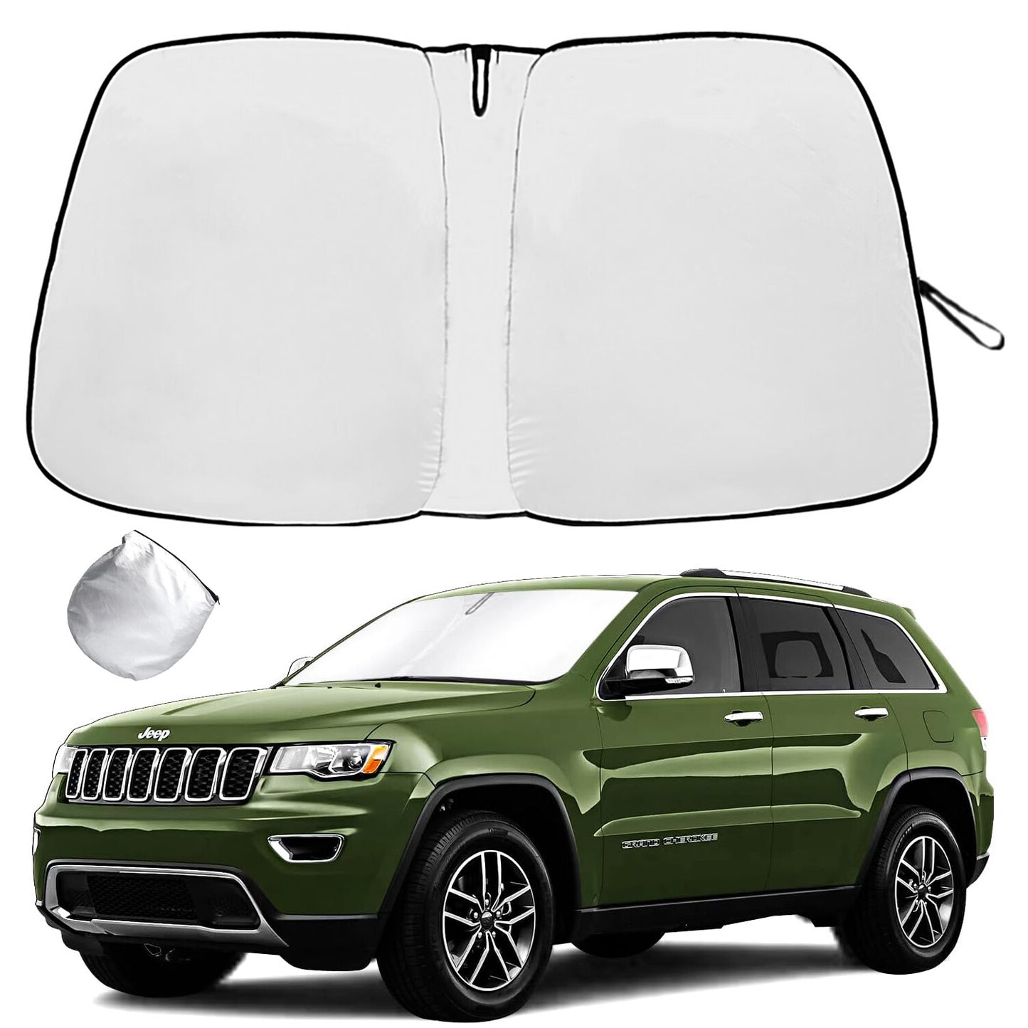 For 2014-2024 for Jeep Grand Cherokee Car Windshield Sun Shade Front UV Block Shield