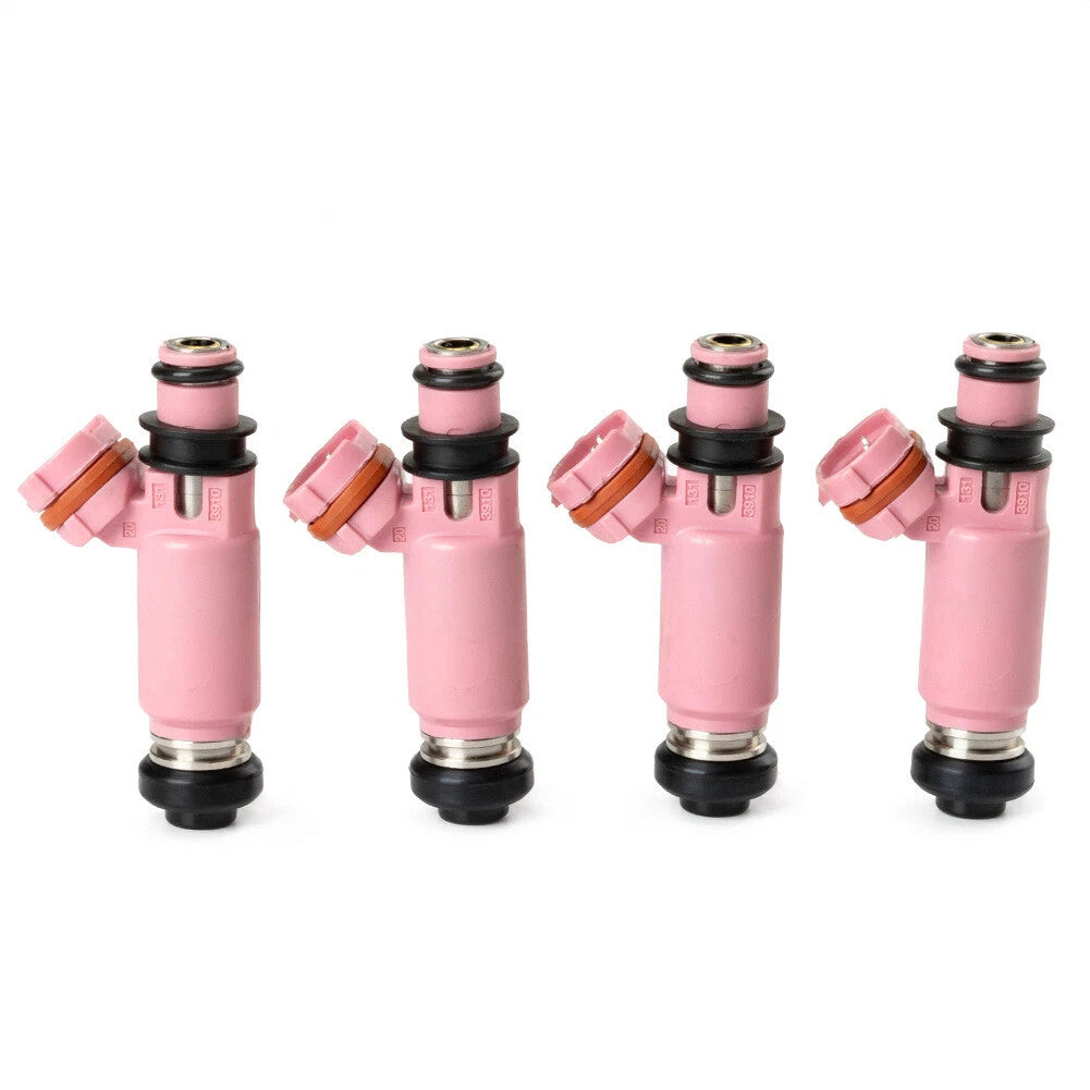 Set of 4 New 565cc Fuel Injectors for Subaru STI WRX Forester 16611-AA370 Pink