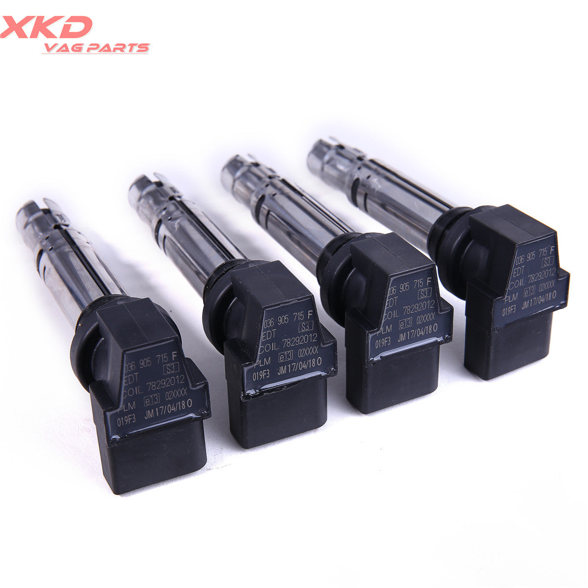 4-piece spark plug and ignition coil kit suitable for Volkswagen Beetle, for Golf , for Jetta , for Passat 1.6FSI, 1.4TSI