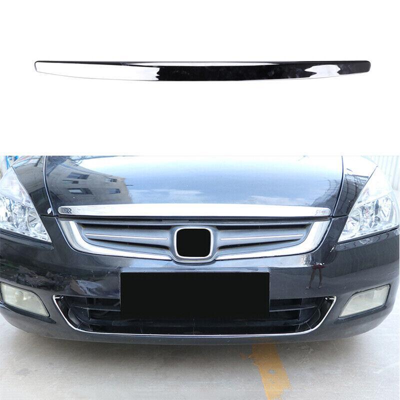 Chrome Front Engine Hood Grille Strip Trim 1pcs for Honda Accord 7th 2003-2007